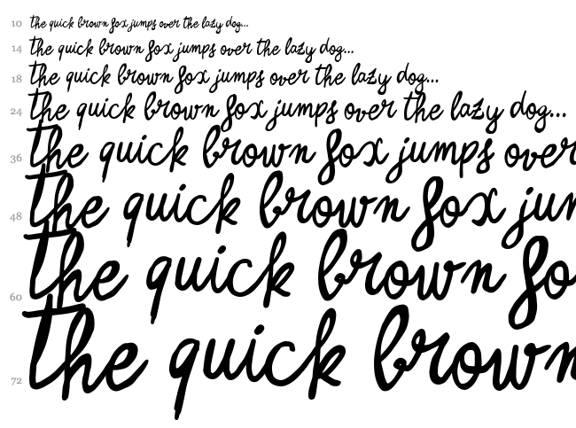 Zerocalcare Script font waterfall